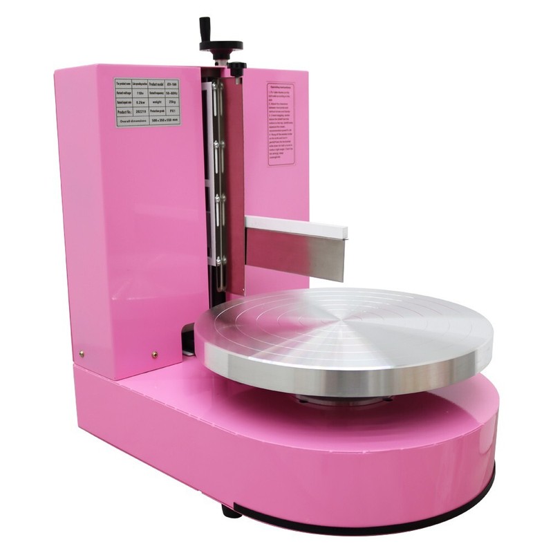 Automatic Pink Cake Cream Spreading Coating Smearing Machine 110V 200W 18.9"H gallery