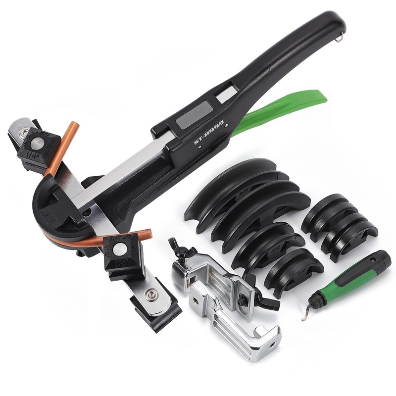 Antstone Tubing Bender Kit Reverse Bend 1/4-7/8 Hvac Ratchet Copper Pipe Bender