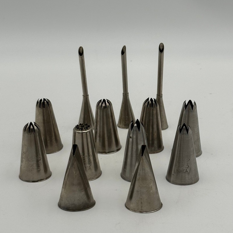 Ateco Stainless Steel Piping Tips Lot Assorted Cake Decorating Tips 823 234 808