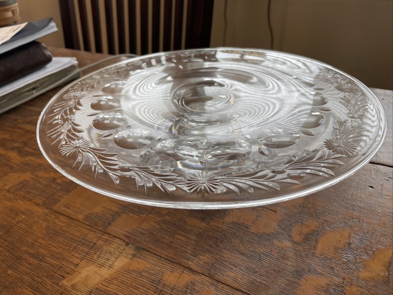 Vintage Stuart crystal cake stand/11.5x2.5 gallery