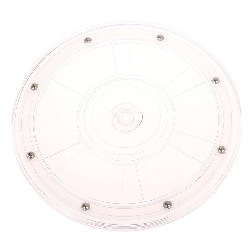 Turntable Transparent Acrylic 360 Rotating Display Stand Round Jewelry Plates gallery