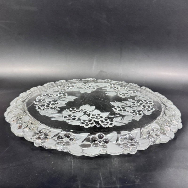 Walther Glas by Mikasa Carmen Cake Plate Stand Frosted Floral Retired Pattern gallery