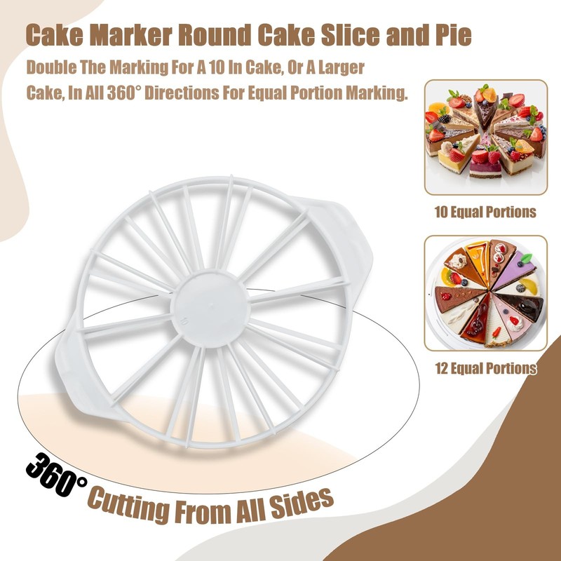 Cake Portion Marker Round Cake Marker Divider with Double Sided Slices for Eq... gallery