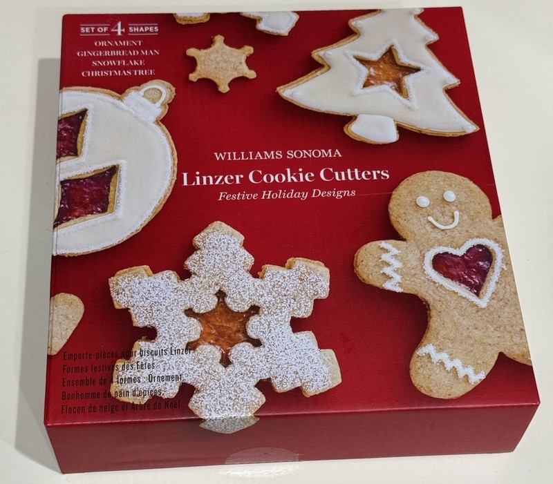 Set 4:Williams Sonoma Holiday Christmas Linzer / Stained Glass Cookie Cutter Kit