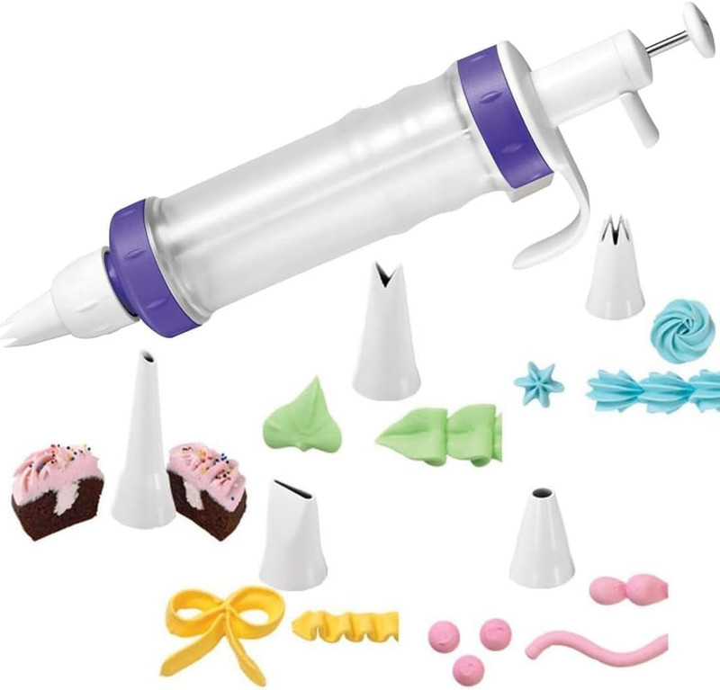 Dessert Decorator plus - Cake Decorator Kit - Includes a Plunger-Style Tool, 2 C gallery