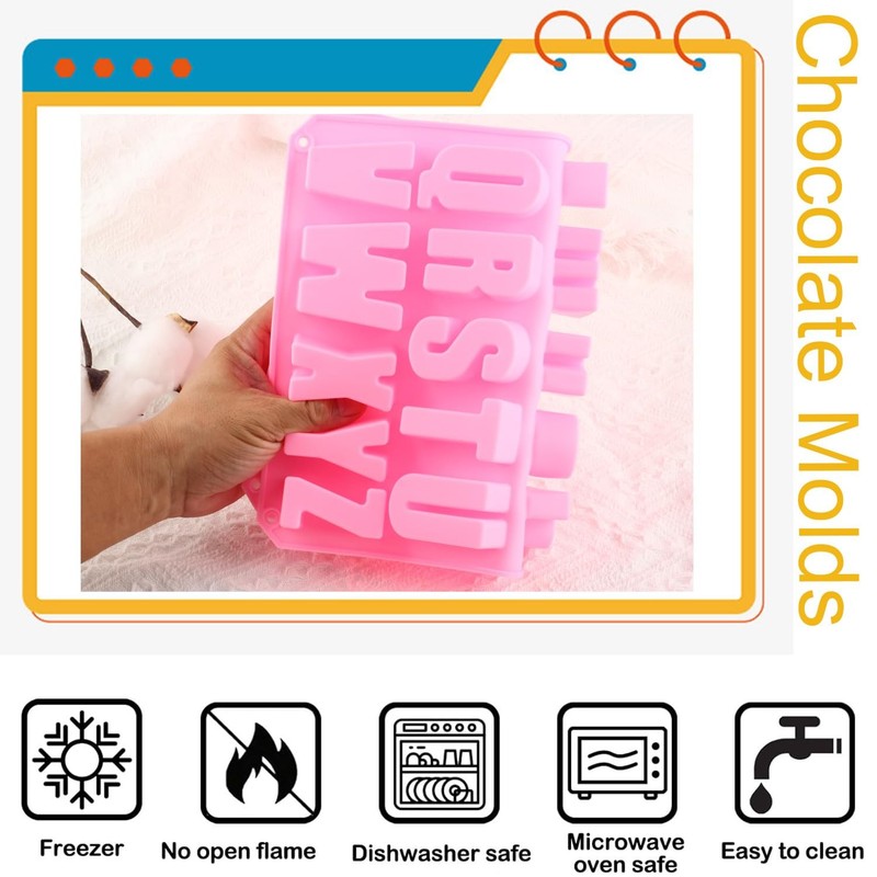 26 Cavities Silicone Letter Molds Alphabet Template Molds for Chocolate Candy gallery