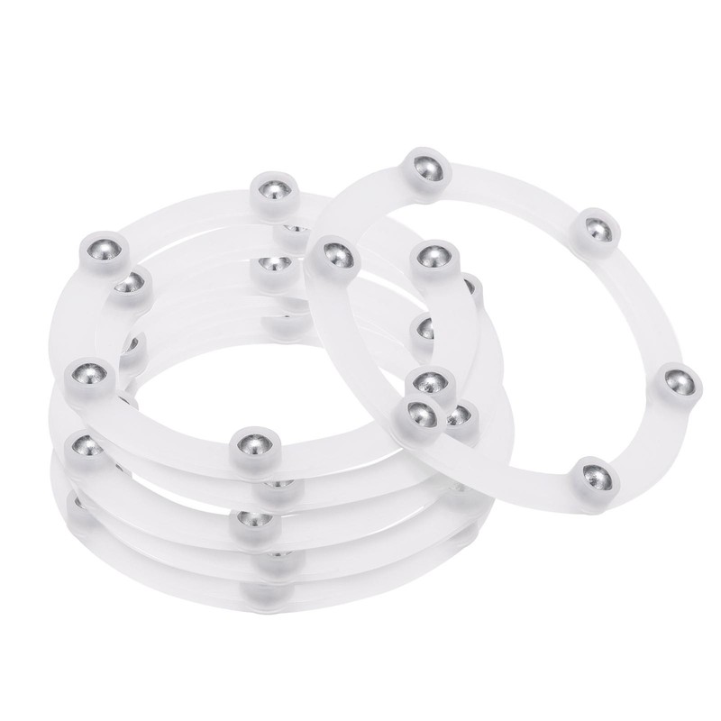 2.7 Inch Rotary Swivel Bracket with Steel Ball Bearings, White 6pcs