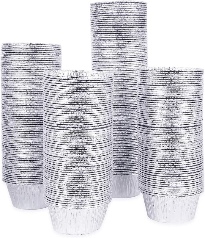 300 Pack Aluminum Foil Ramekins 4 oz Disposable Baking Cups Tart Cupcake Souffle