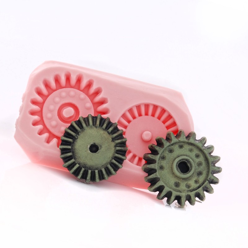 Steampunk Gear Silicone Mold use with Fondant,.Chocolate, Candy, Clay Resin (563