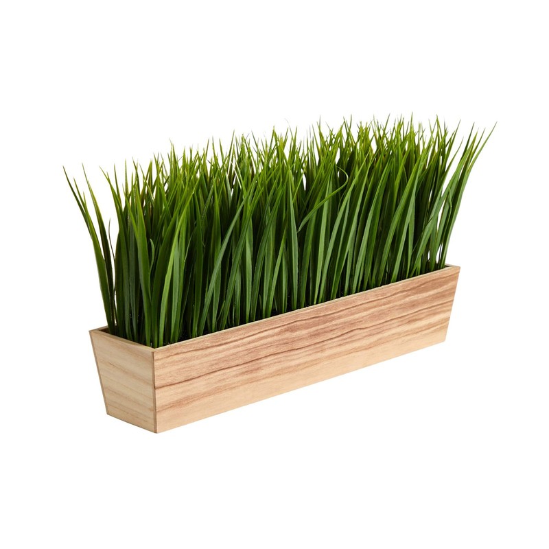 Nearly Natural 20In. Vanilla Grass Artificial Plant In Decorative Planter P1653 gallery