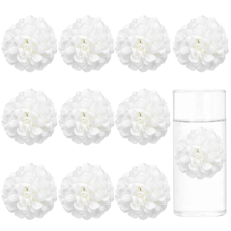 12Pcs Floating Flowers 2″x2″ for Centerpiece, Cream Color