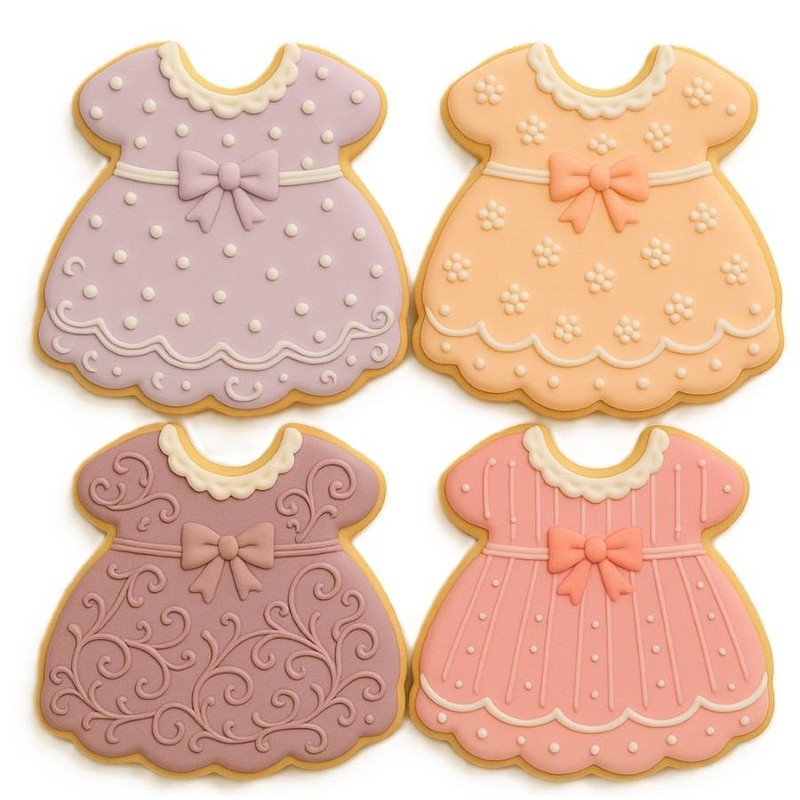 Mini Baby Dress 2'' Cookie Cutter Metal | Baby Shower | Birthday Party gallery