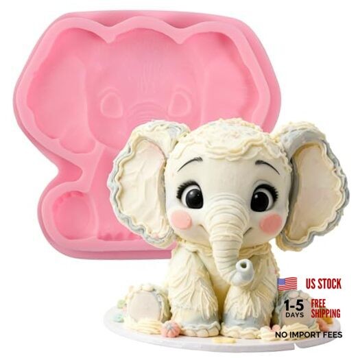 1 Pcs Elephant Chocolate Silicone Mold, Elephant Cake Elephant Silicone Mold