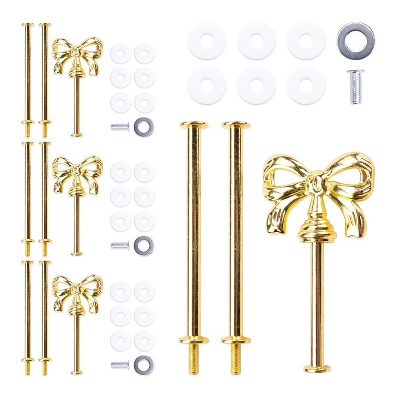 4Sets Elegant DIY 3-Tier Tray Cake Stand Hardware Kit for Display