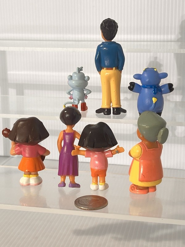 Rare Micro Mini Dora the Explorer Cake Topper Figures Boots Abuela Benny Mom Lot gallery