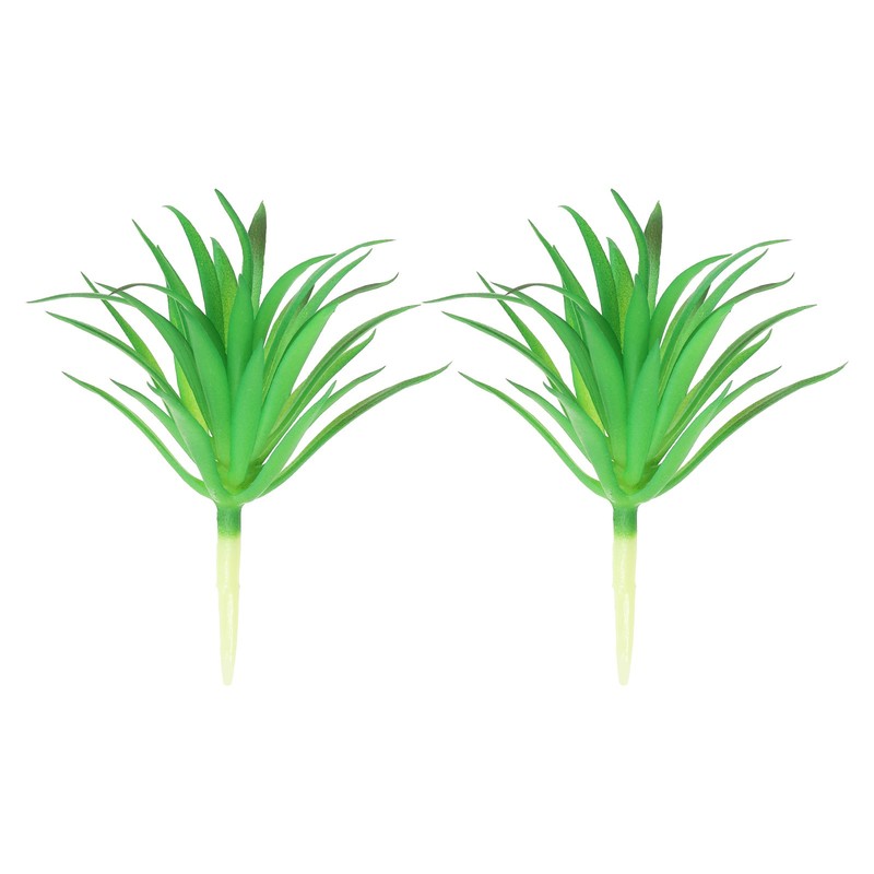 2Pcs Artificial Succulent Plants Unpotted Small Fake Plants Dark Green