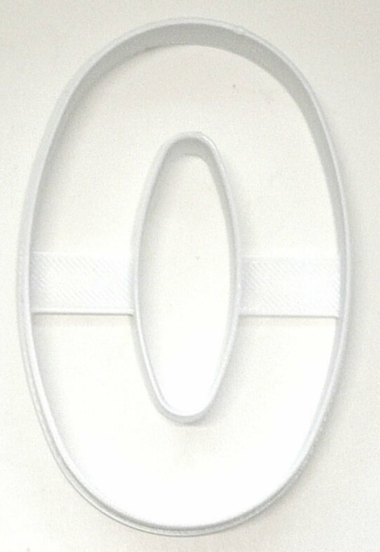 NUMBER ZERO 0 BIRTHDAY ANNIVERSARY LARGE SIZE 4" COOKIE CUTTER USA PR3800