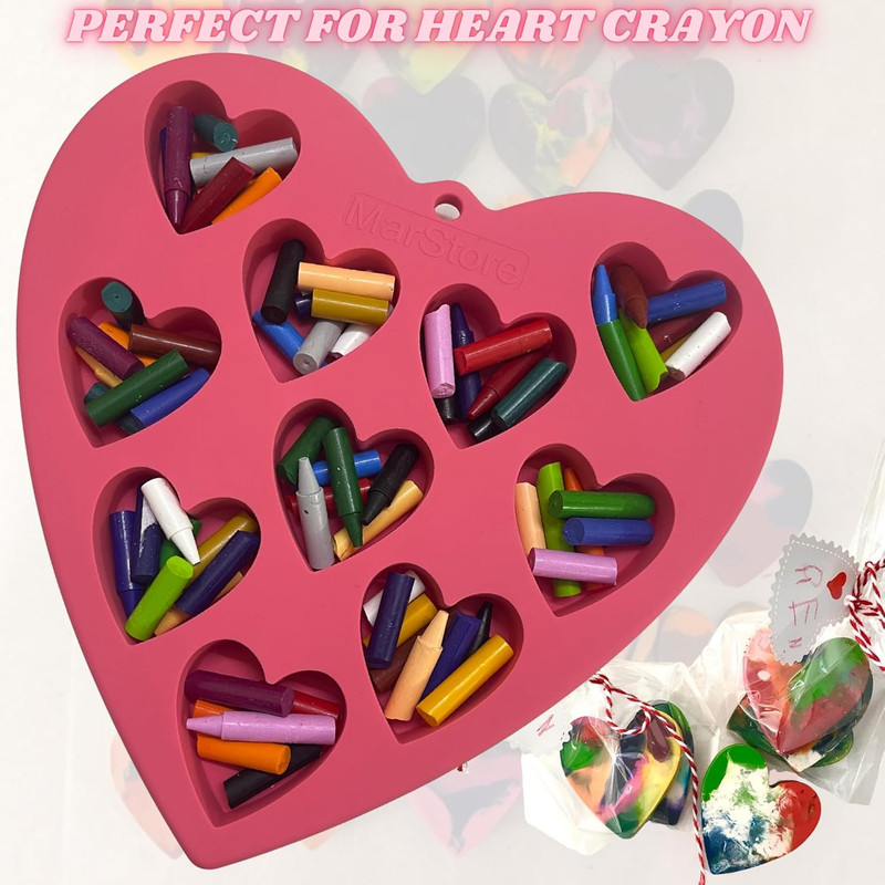 Heart Shaped Cake Pans Heart Silicone Mold for Baking, Large 2 Inches Molds, 10 gallery