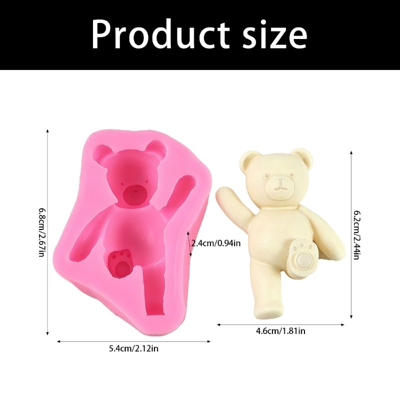 Miniature Bear Design Silicone Molds For Crafting Flavorful Handmade Sweet gallery