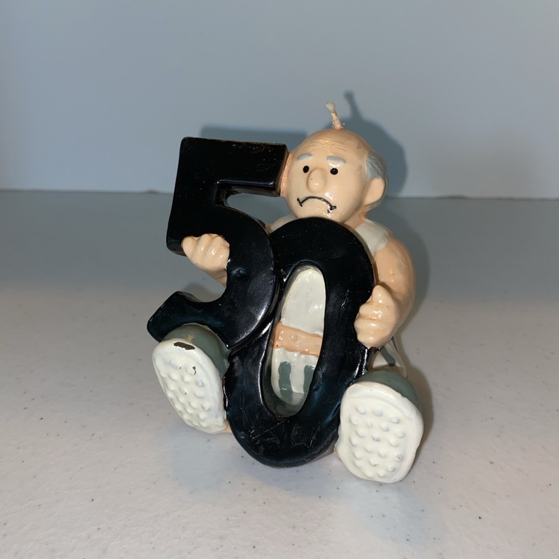 50th 50 Birthday Candle Grandpa Man Vintage