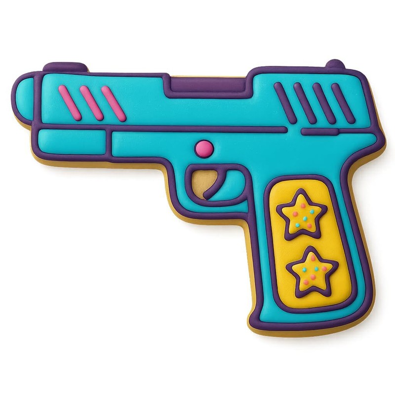 Hand Gun Cookie Cutter Mold (4.75x3") gallery