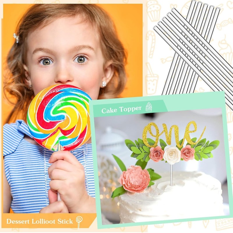 200 Count Clear Acrylic Lollipop Sticks - DIY Party Decor gallery