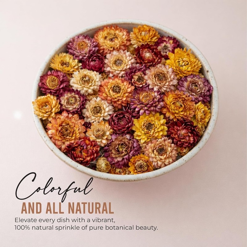 Dried Edible Flowers for Cake Decorating & Cocktails – Edible Flowers 50g, ~6... gallery