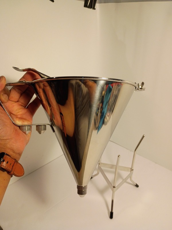 New Professional Confectionery Funnel Stainless Steel With Three Nozzles & Stand gallery