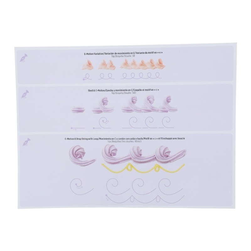 13Sheets Practical DIY Cake Decorating Pipe Practice Board Drawing Pipe Paper gallery