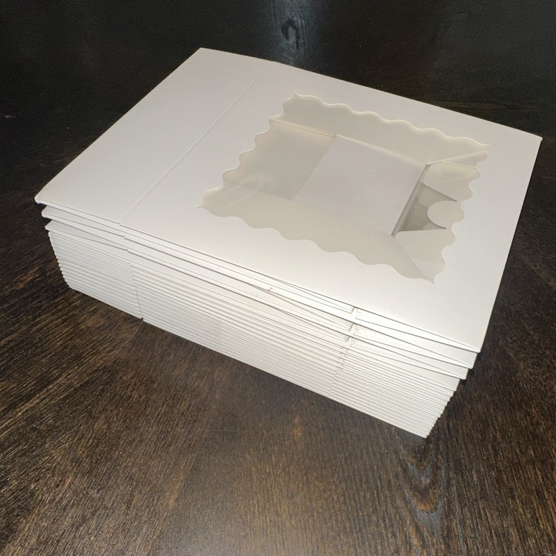 17pc Auto-Popup with Clear Window Bakery Box 8 x 8 x 2.5 inches gallery