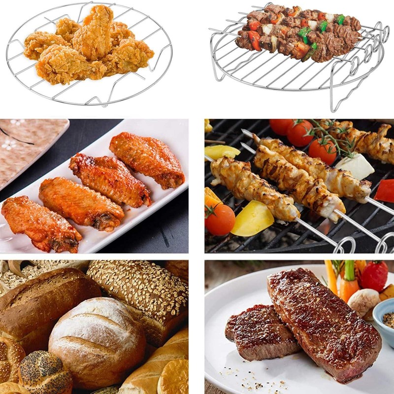 Air Fryer Racks Set 3Pcs, Stainless Steel Layer Racks Air Fryer Accessories, ... gallery