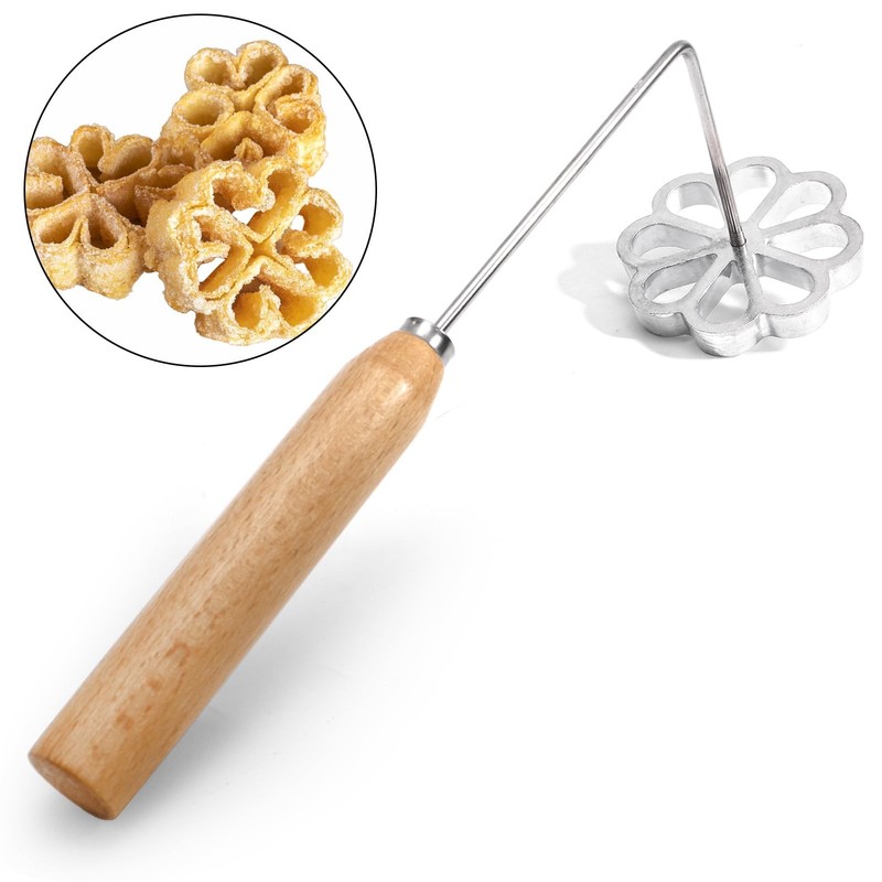 6 Pack Bunuelos Molds with Handles Rosette Timbale Iron Set with 2 Interchang gallery
