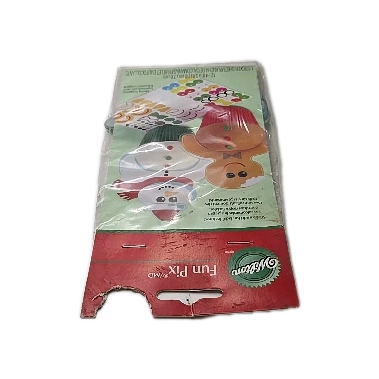 Wilton Fun Pix Edible Stickers Gingerbread Snowman Holiday 2011 gallery