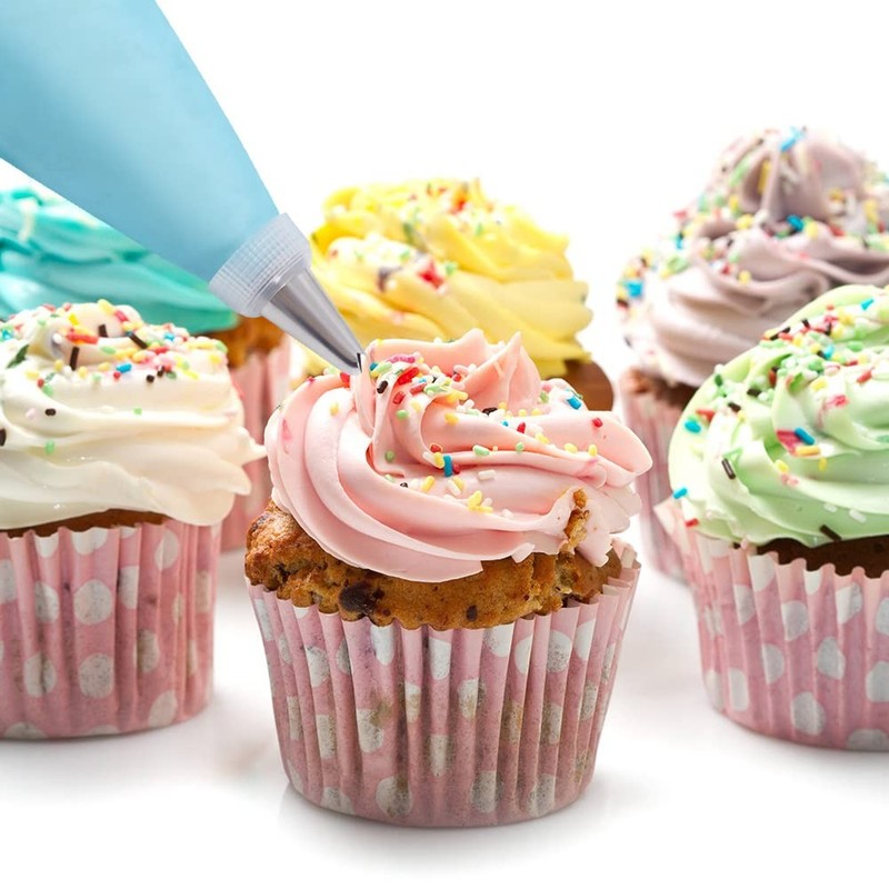 Piping Bags and Tip Set,Frosting Piping Kit for Baking with Reusable Pastry Bag gallery