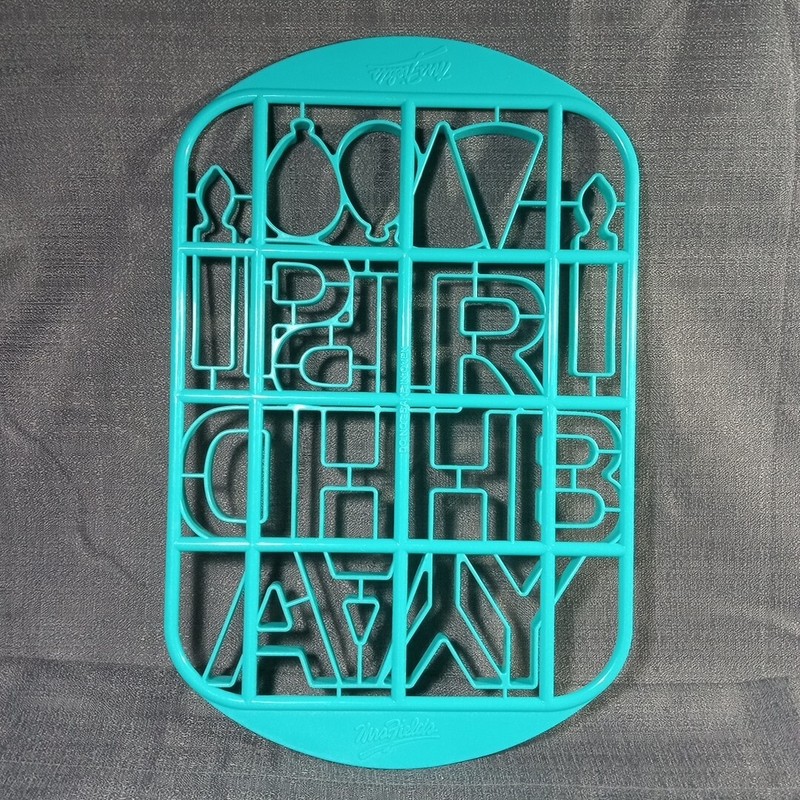MRS. FIELDS – 3″ Letters HAPPY BIRTHDAY Cookie Cuttables Cutter Grid-Crafts