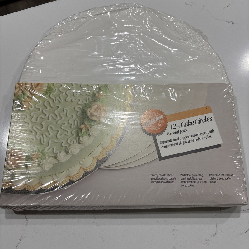 Wilton 12 Inch Cardboard Cake Circles Set Of 7 Round Wedding Birthday NEW Opened