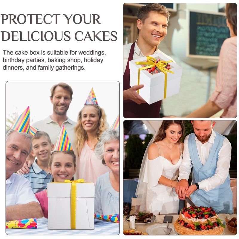 Teenyyou 48 Pcs Cake Boxes with Boards 24 Baking Boxes with Window 24 Cake Bo... gallery
