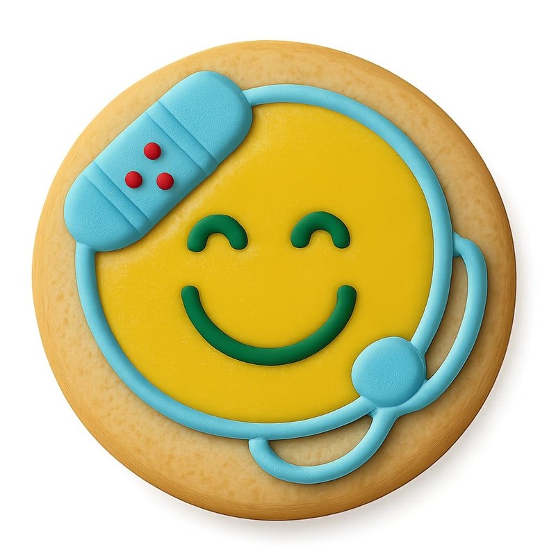 Happy Patient Smile Cookie Cutter & Stamp, Fondant, Clay - 4x4" gallery