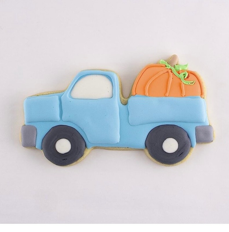 XL Vintage Truck with Harvest Pumpkin Cookie Cutter Fall Halloween