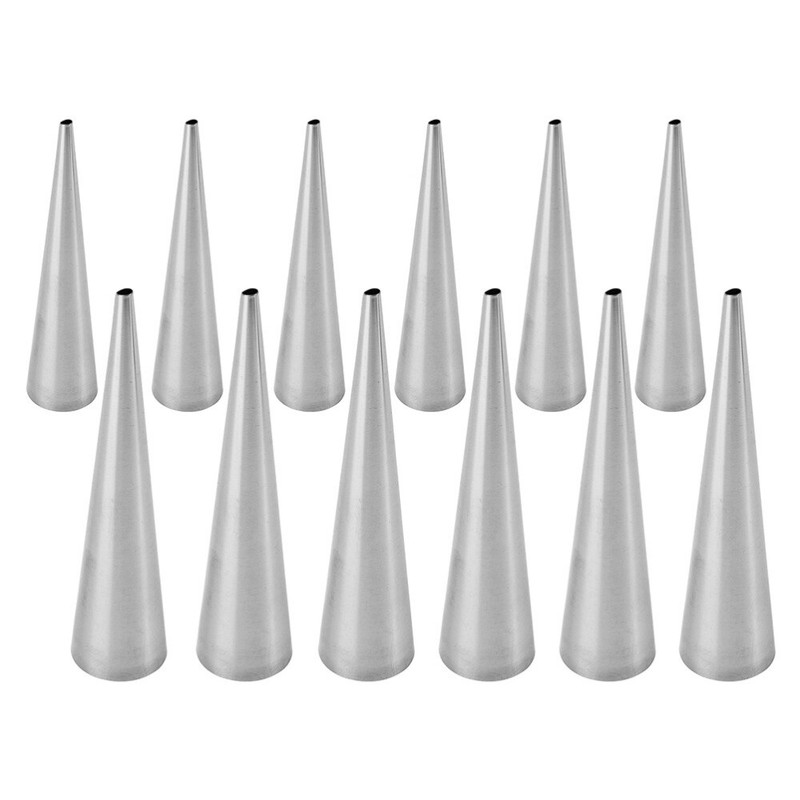 12Pcs Piping Stick Miss Cream Horn Molds Pastry Croissant Cones gallery