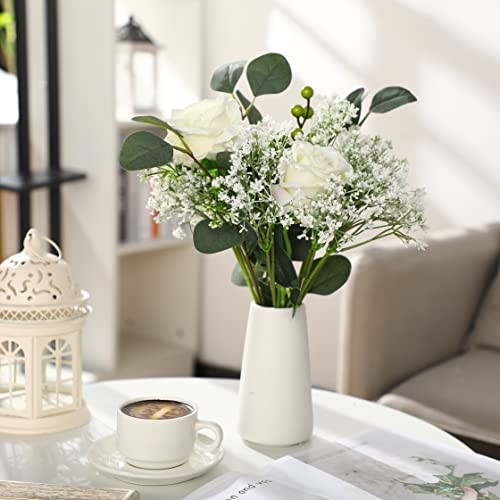 Ysleen Pieces Artificial Flowers Plastic Baby Breath Flowers Faux 48 White gallery
