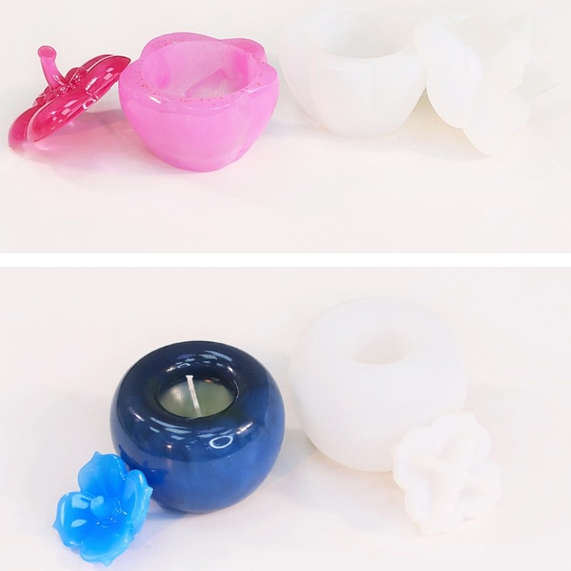 Silicone Mold for Crafting Jar with Lid Storage Box Jewelry Holder Mould gallery