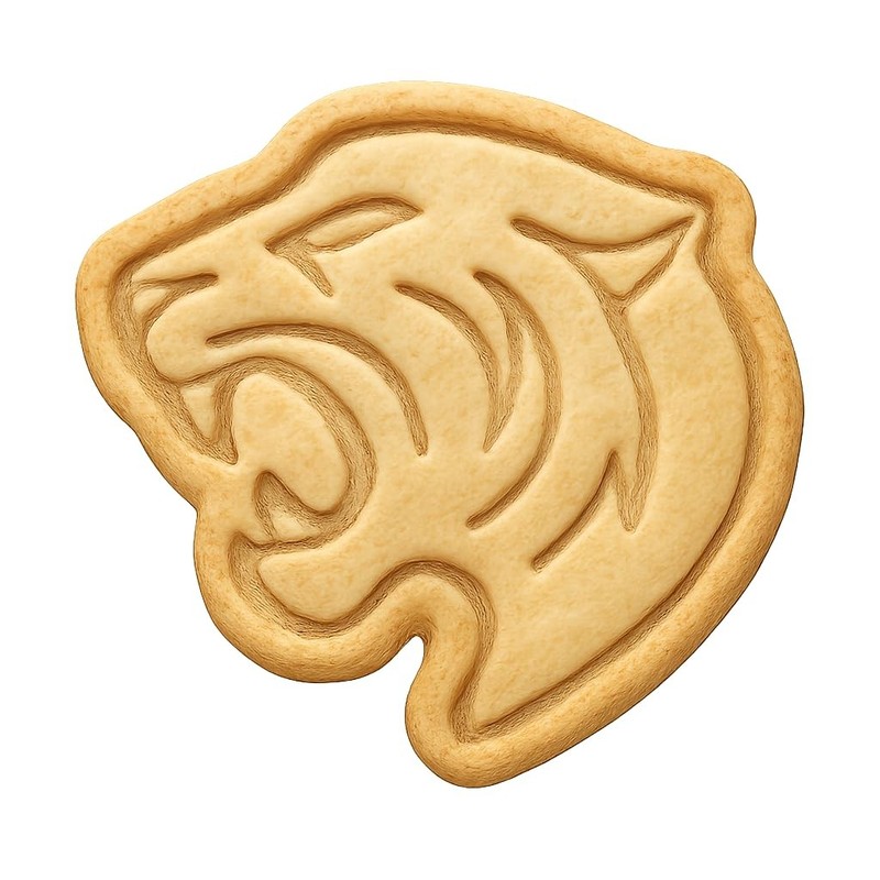Roaring Tiger Head Cookie Cutter & Stamp - 4x3.2 Fun Kitchen Baking gallery