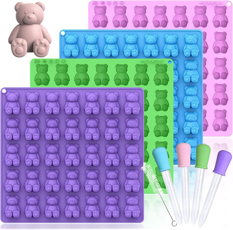 Large Gummy Bear Molds 5 ML, BPA-FREE Silicone Chocolate Candy Gummy Molds with gallery