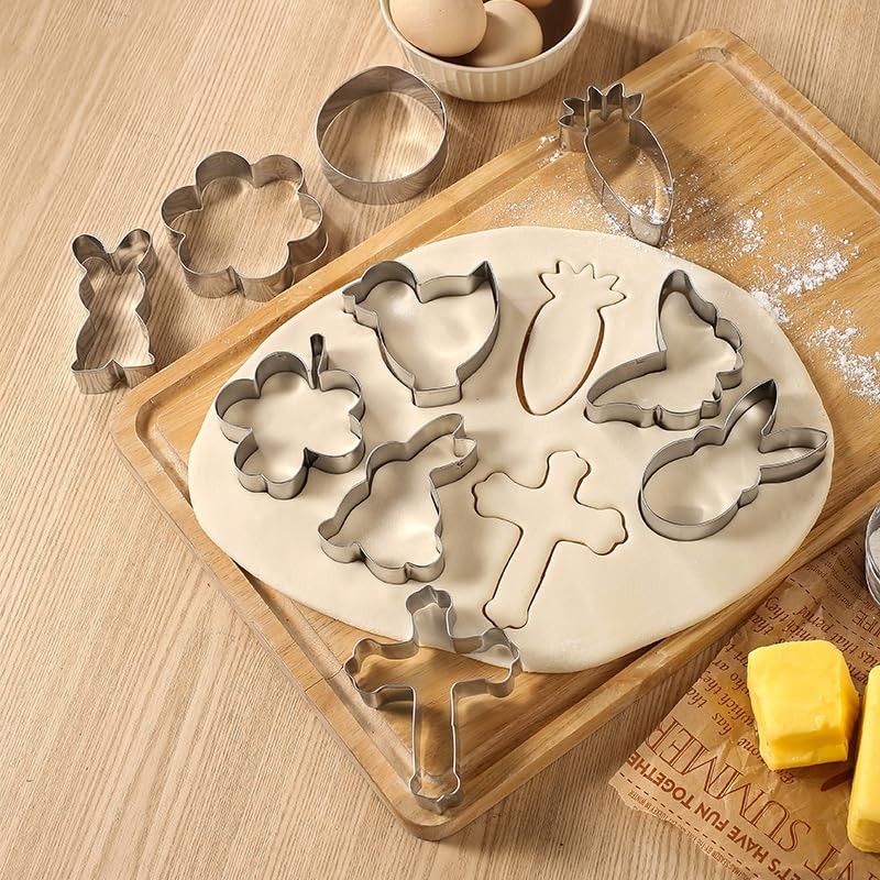 Easter Cookie Cutter Set - 10 pieces - Easter Bunny, Egg, Chick, Carrot, Rabb... gallery
