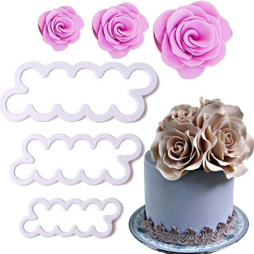 Palksky Cake Decorating Gumpaste Flowers The Easiest Rose Ever Cutter Pack of 3 gallery