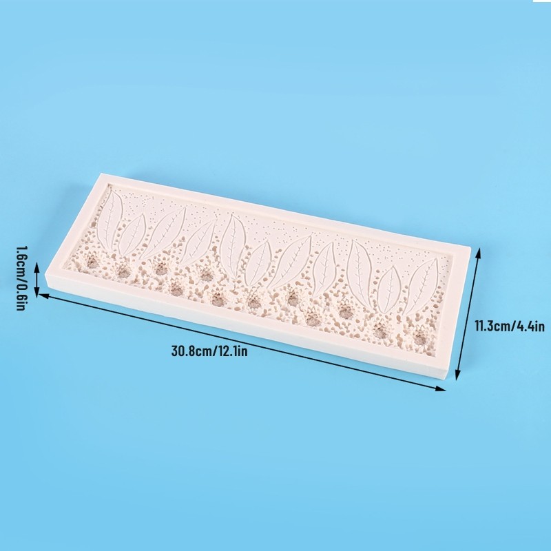 Little Rose & Leaves Mold Frame Cake Decorating Tools Pastry Baking Mold gallery