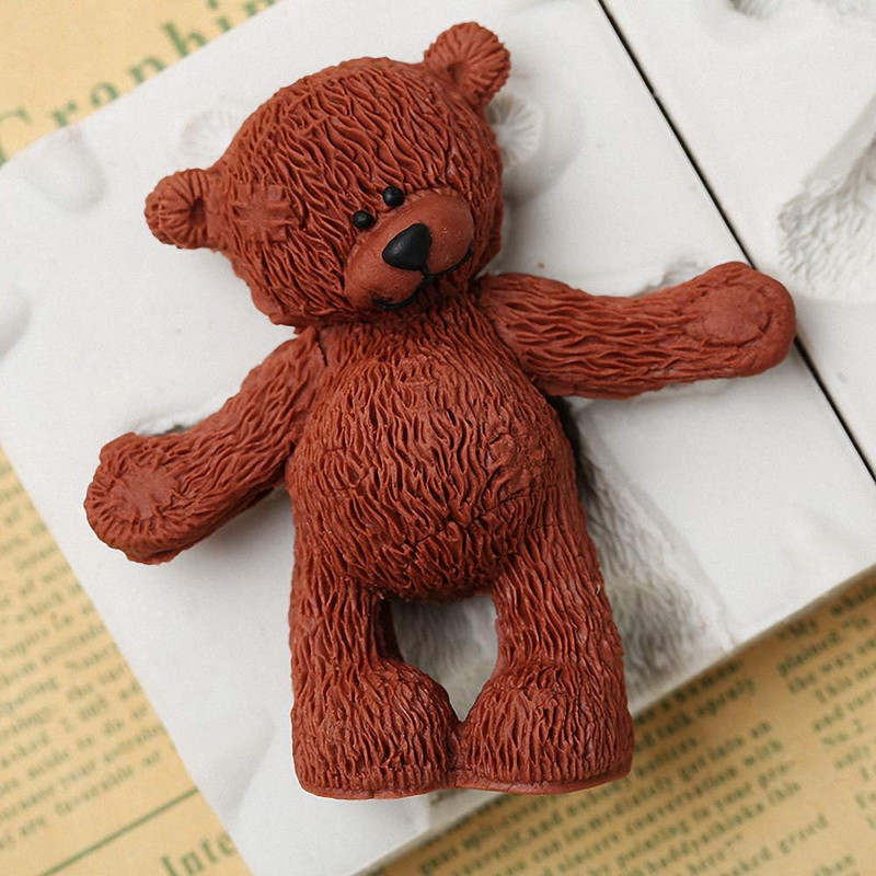 3D Teddy Bear Doll Silicone Fondant Mold Chocolate Candy Sugar Craft Gum Paste M gallery