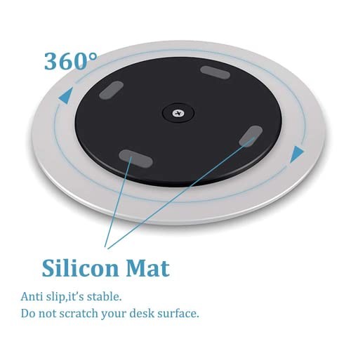 360° Rotation Monitor Swivel Base Aluminum Alloy Computer Screen Monitor Silver gallery
