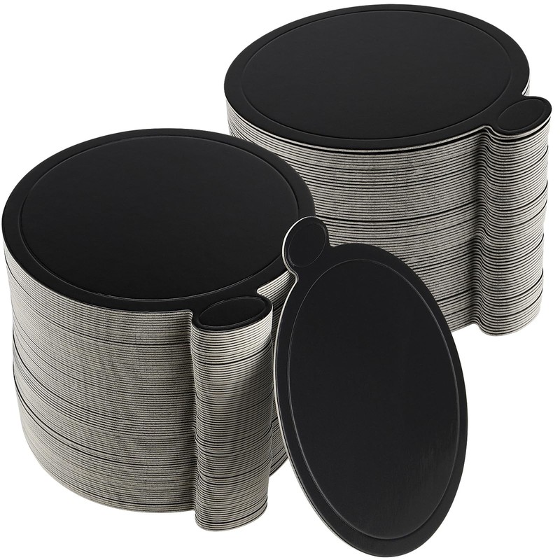 500 Pack Mini Cake Board, Black, 3.5″ Round, Food Grade Cardboard, Disposable…